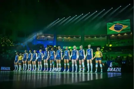Horário e onde assistir ao vivo Brasil x Itália, pela Liga das Nações Feminina (VNL)