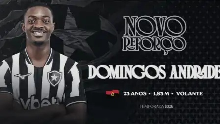 Botafogo anuncia contratação do volante angolano Domingos Andrade