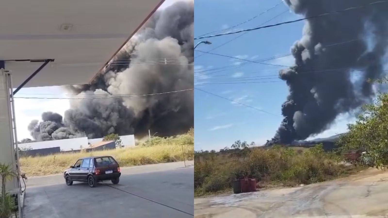 Incêndio de grandes proporções atinge fábrica de EVA em Perdigão (MG)