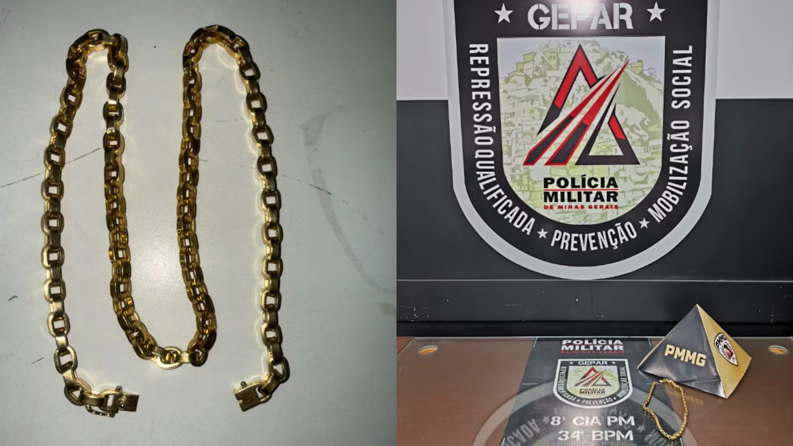 Homem tem joia avaliada em R$ 50 mil roubada ao sair de barbearia em Belo Horizonte; suspeito é preso
