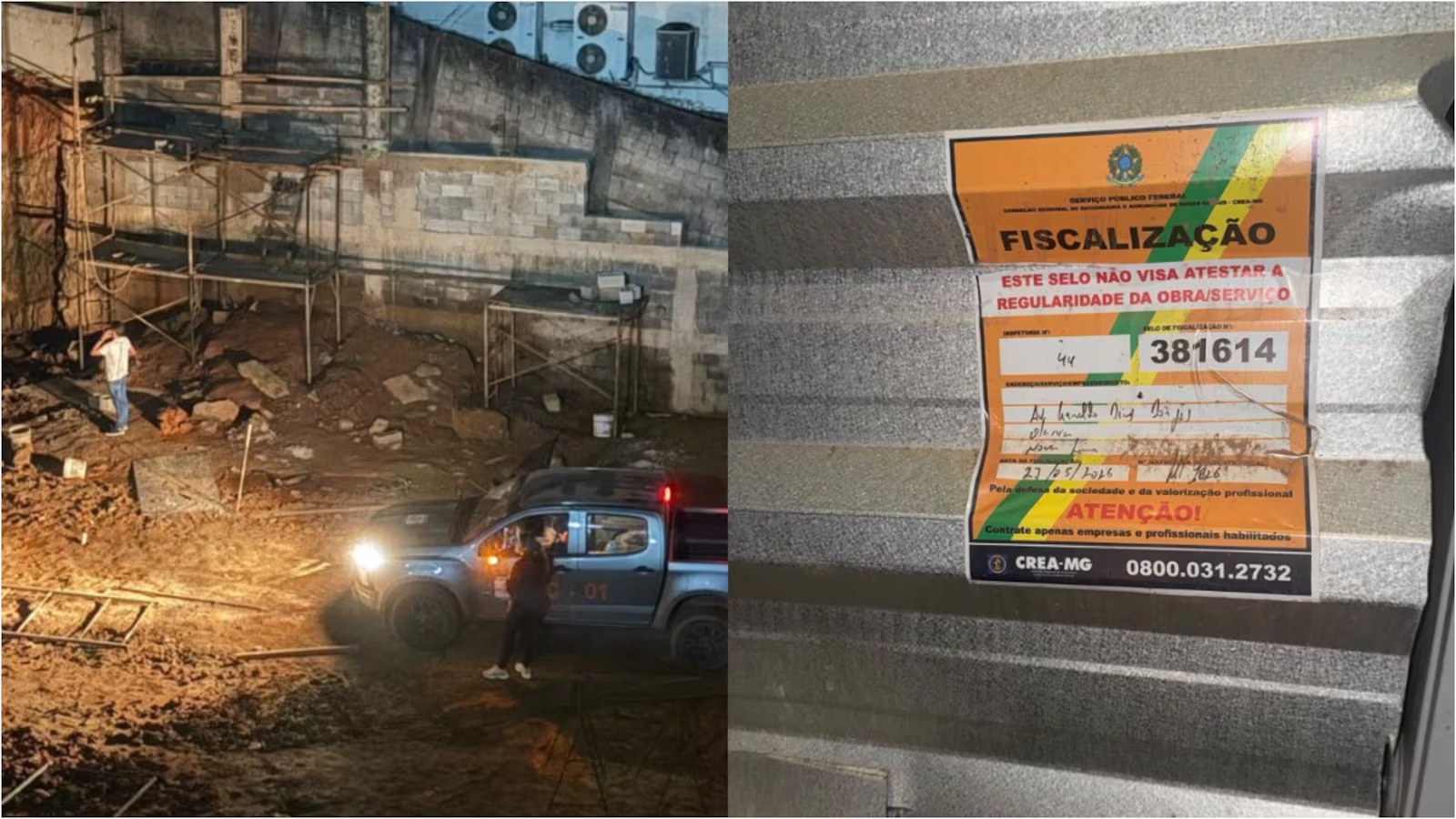Deslizamento de muro em Nova Lima leva à interdição de sete imóveis e deixa 19 moradores desalojados