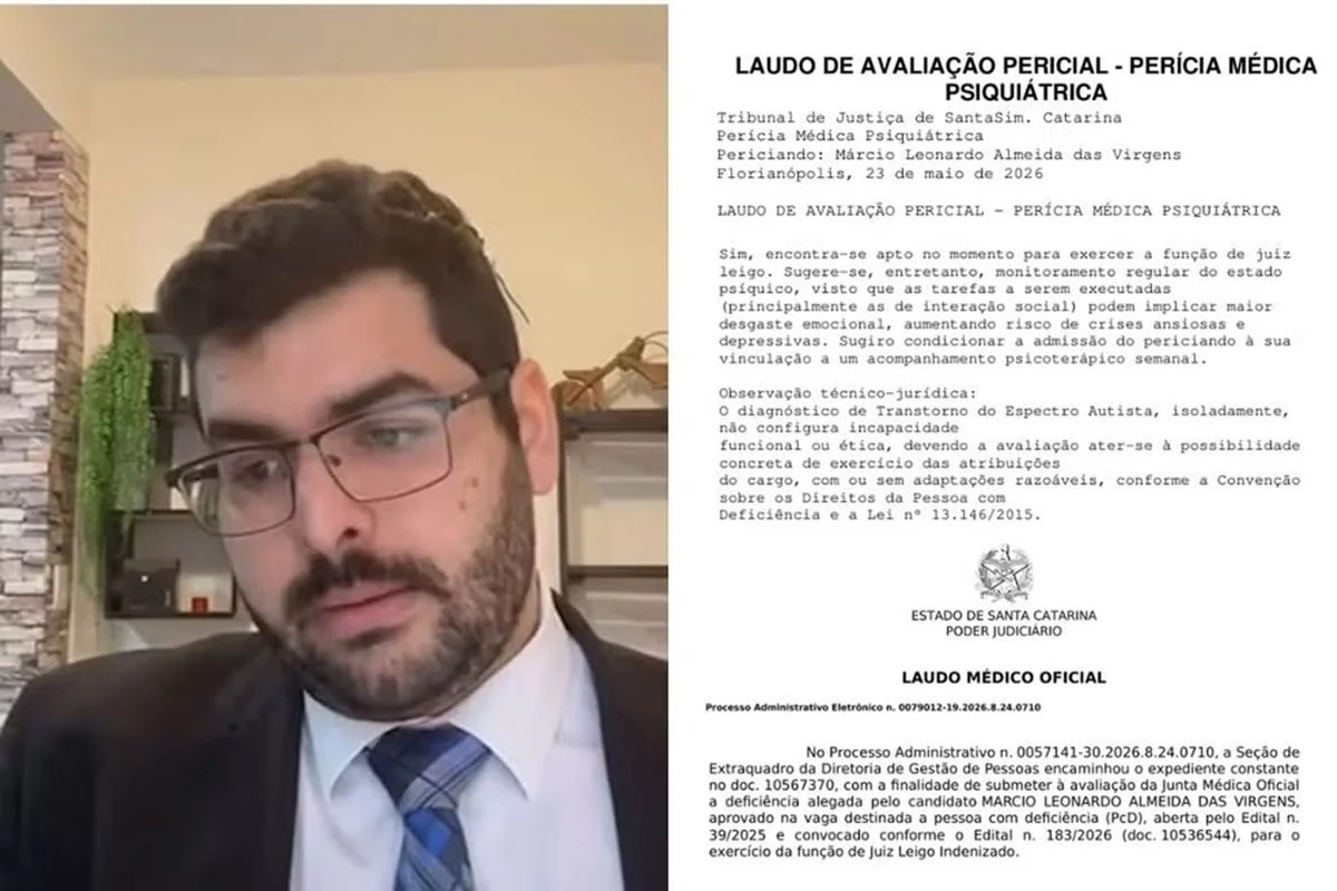 Justiça de Santa Catarina impede nomeação de advogado autista aprovado em concurso para juiz leigo