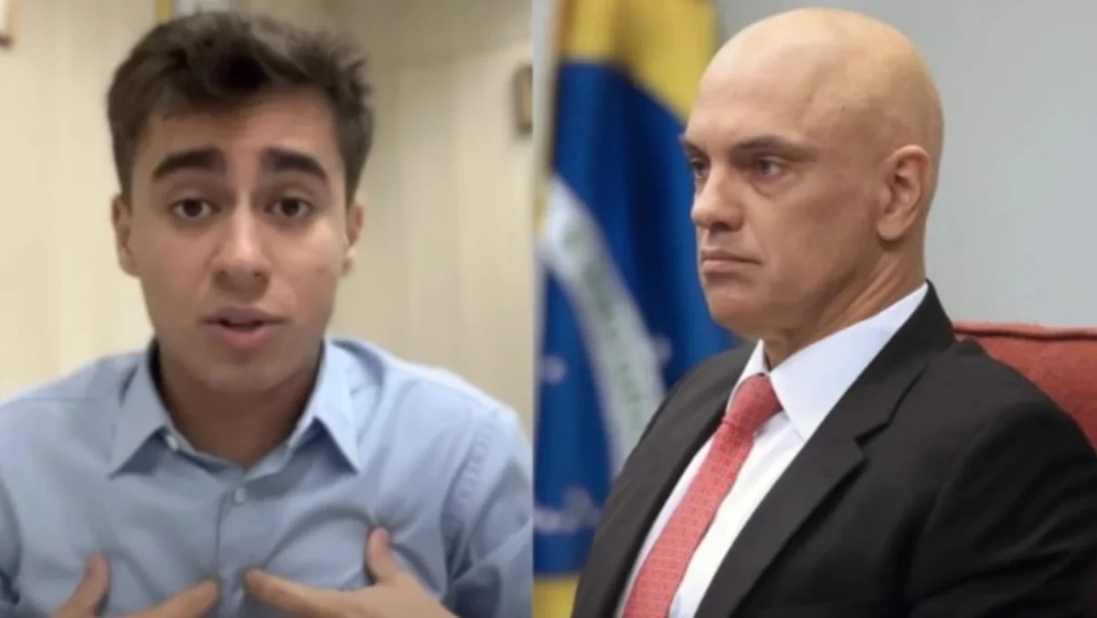 Deputado Nikolas Ferreira publica foto com camiseta ofensiva a Moraes após vídeo de jatinho ligado a banqueiro