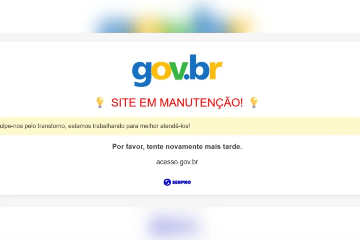 Plataforma gov.br apresenta instabilidade e dificuldades de acesso nesta segunda-feira (28/9)