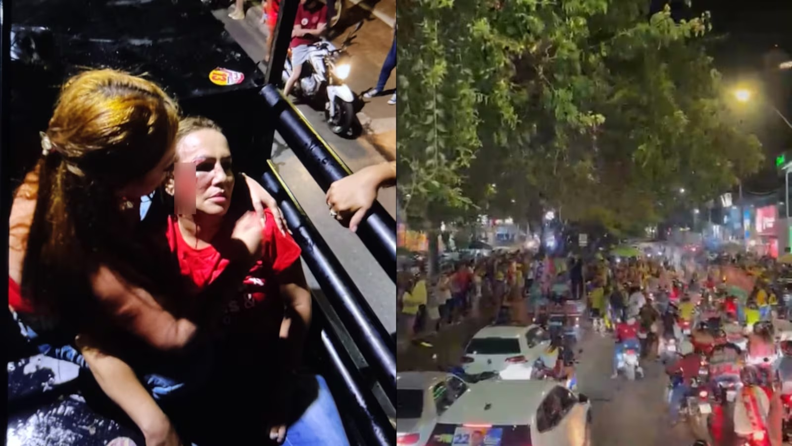 Vereadora fica ferida após ser atingida por objeto durante confronto entre carreatas em Montes Claros