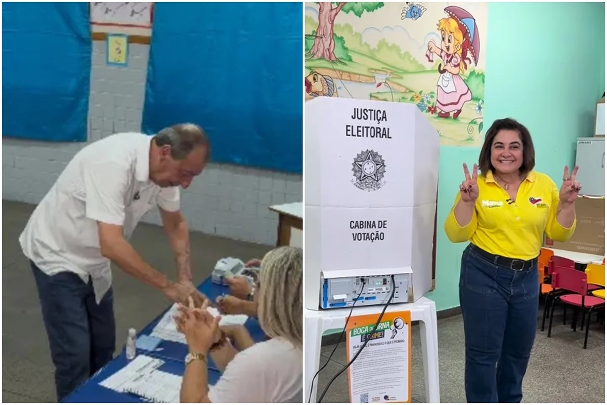 Omar Aziz e Professora Maria do Carmo votam em Manaus na disputa pelo governo do Amazonas
