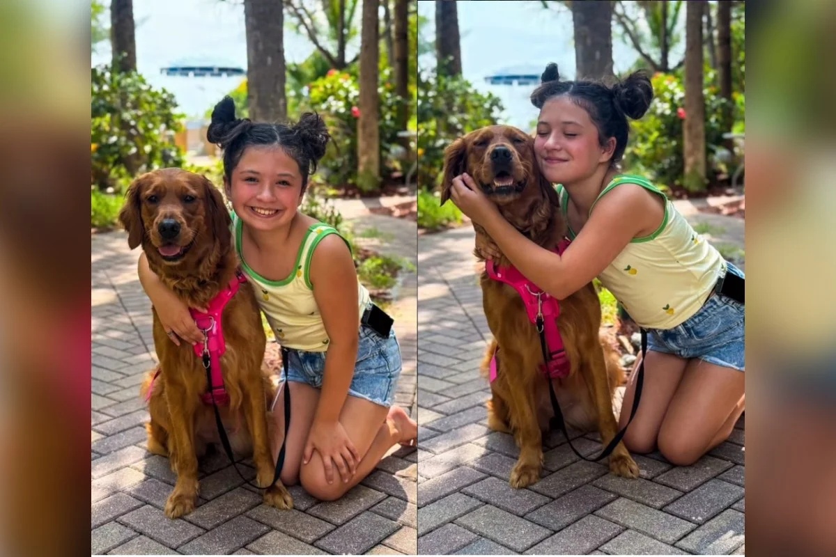 Menina de 11 anos com diabetes conta com auxílio de cão treinado para monitoramento da glicose