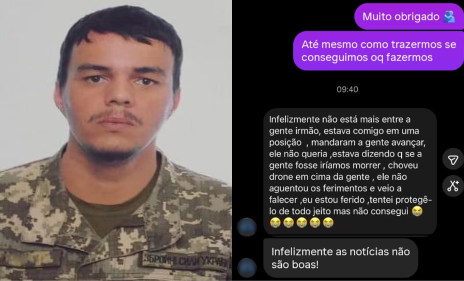 Família busca mineiro desaparecido após alistamento para guerra na Ucrânia e suspeita de golpe
