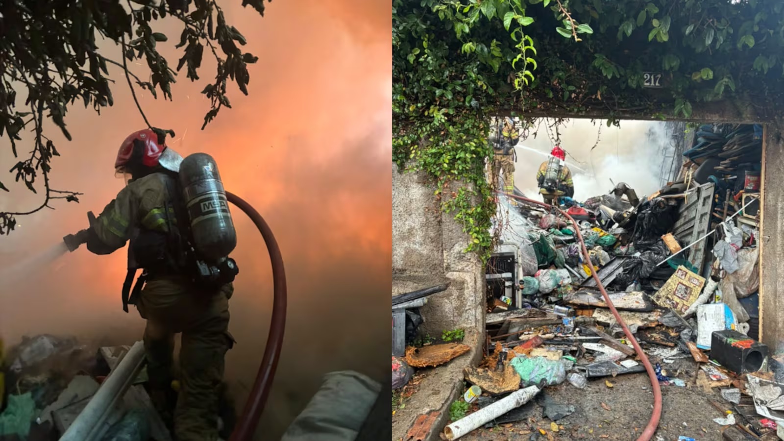 Incêndio em depósito de recicláveis no bairro Nova Granada mobiliza equipes de bombeiros em Belo Horizonte